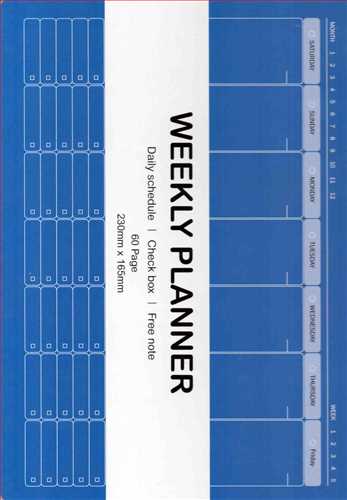 دفتر پلنر و تودوليست هفتگي weekly planner 122  (هميشه)